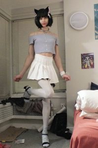 Cute Sissy In A Skirt
